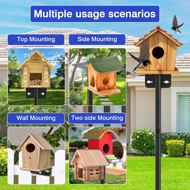 AHRLHR 1 Pack 60 inch Adjustable Bird Feeder Pole,Bird House Pole Suitable for Feeders & BirdHouse,Weather Station,Heavy-Duty Rustproof Design,Enhance Outdoor Decor & Birdwatching Experience (1 PACK 60 inch) - Image 3